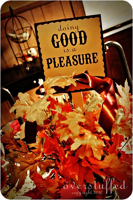 Back-to-School Feast and Family Theme: Doing Good is a Pleasure