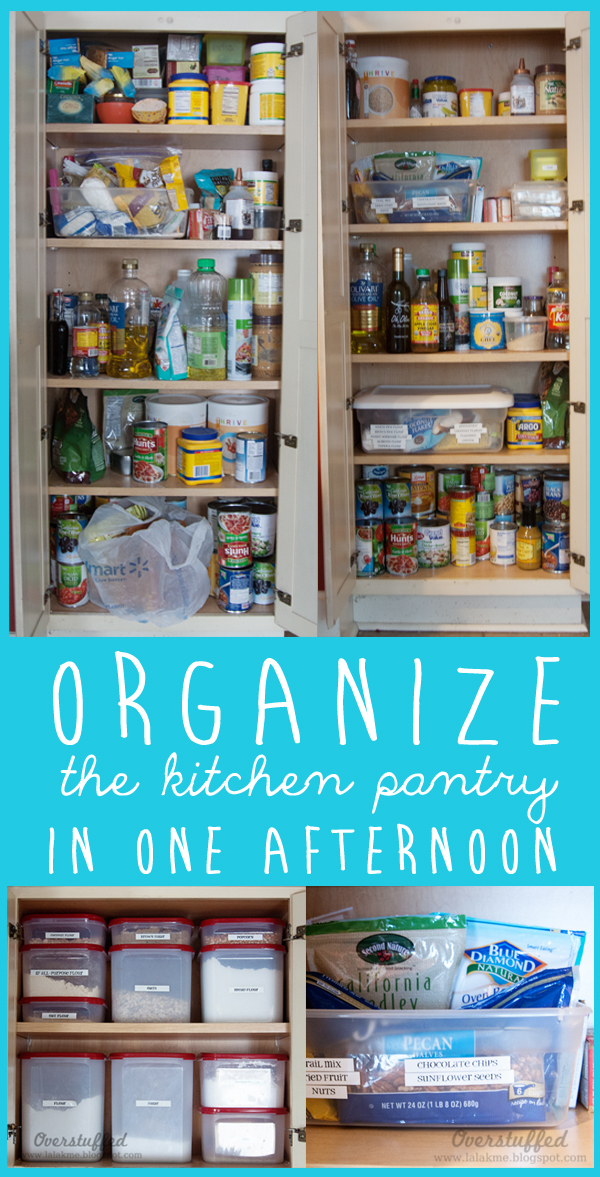 Ideas for keeping the kitchen pantry organized, especially if you have a very small kitchen pantry.