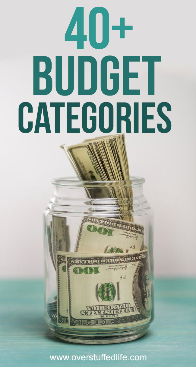 The secret to saving money is making sure you have budgeted everything you might spend it on. Here are over 40 budgeting categories to get you started.