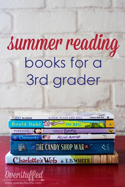 Age appropriate summer reading book ideas for a 3rd grader