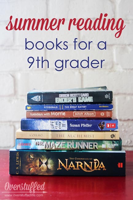 Summer reading books for a 9th grader—reading list ideas appropriate for a high school freshman