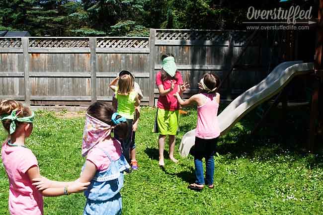 Playing Blind Barnyard Animals--fun game for Charlotte's Web Book Club