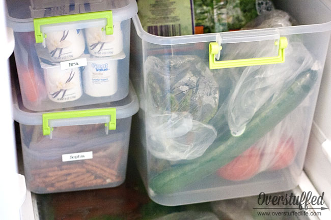 An easy solution for saving money and limiting snacking during the summer. Works for the fridge or the pantry!