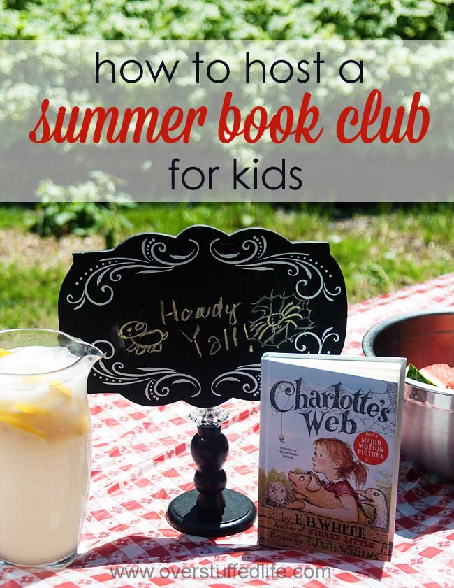 A really fun way to get your kids excited about reading in the summer is to host a summer book club for them! What better way to encourage reading than to have a fun party?