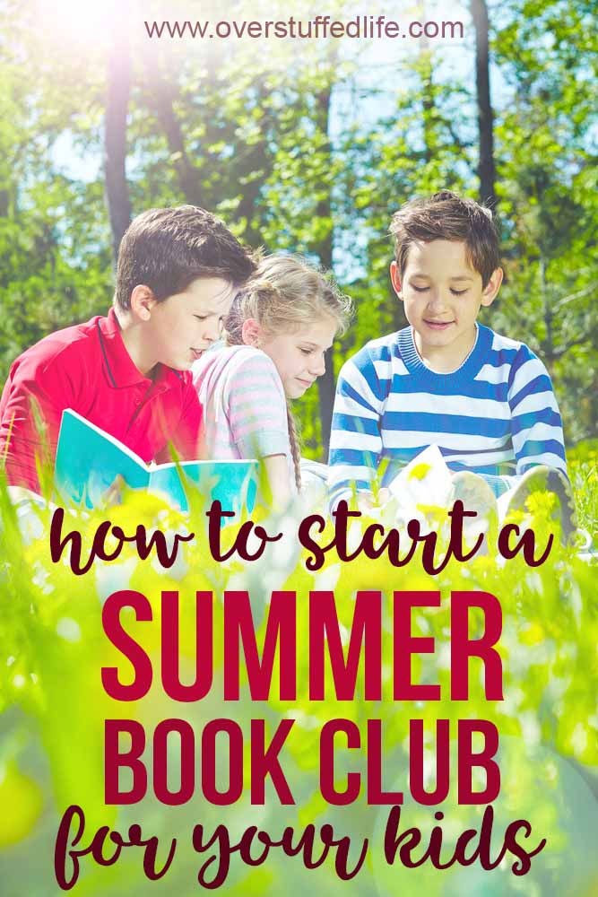 A summer book club for kids is a super fun way to get them reading more during the summer! Step by step instructions for hosting your own book club this summer with your children and their friends.