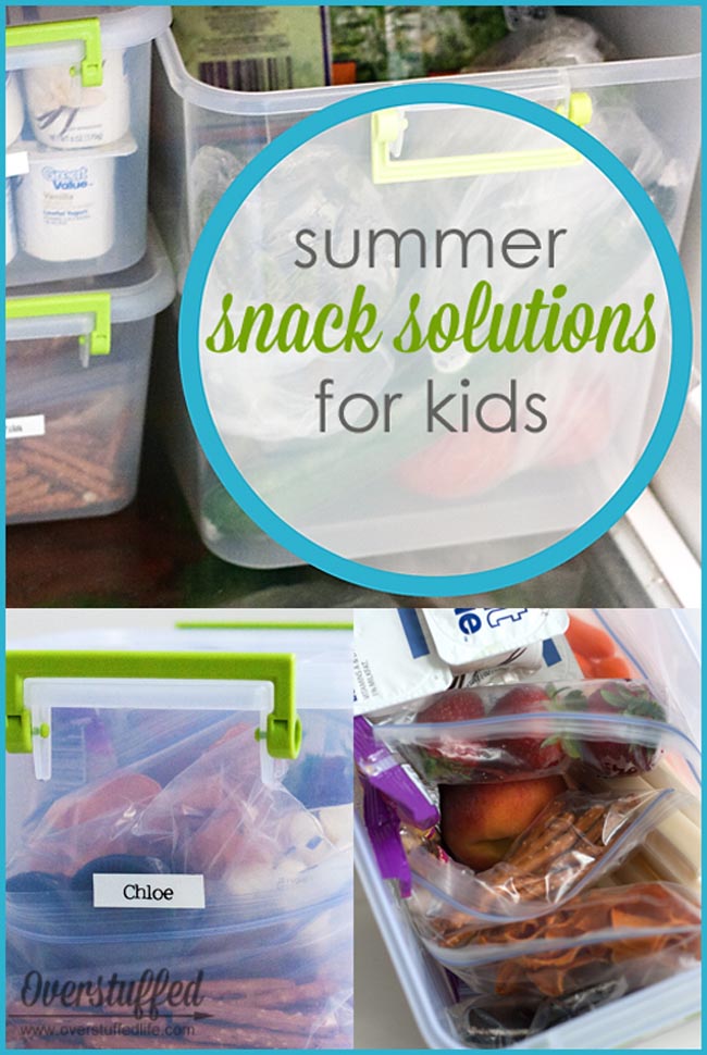 How To Organize Kids' Snacks For Summer - The Organized Mama