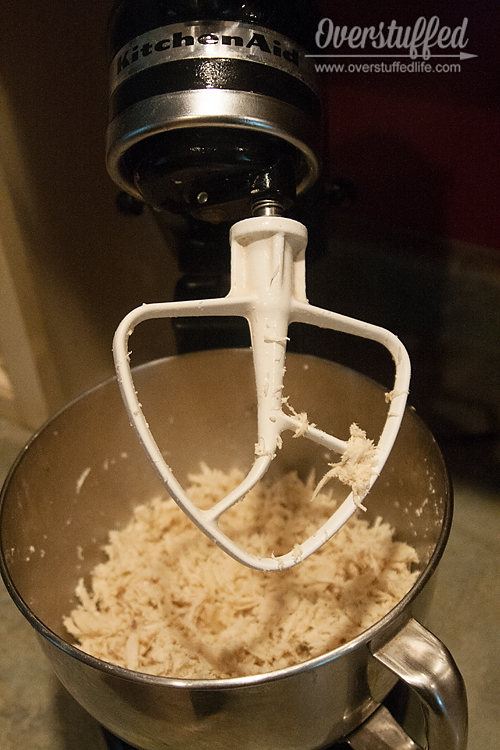 Time saving kitcehn tip--Shred your chicken in the KitchenAid.