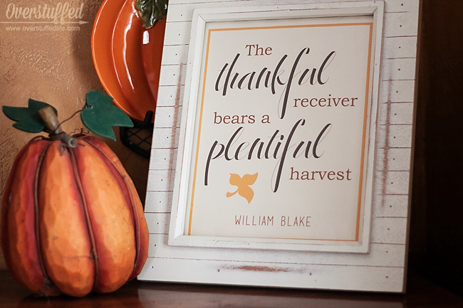 The Thankful Receiver Bears a Plentiful Harvest—Free Thanksgiving Printable