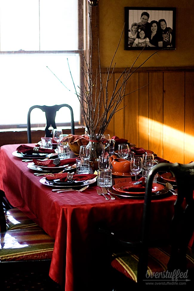 Hosting a stress-free Thanksgiving. Tip #2: Plan your table settings beforehand.