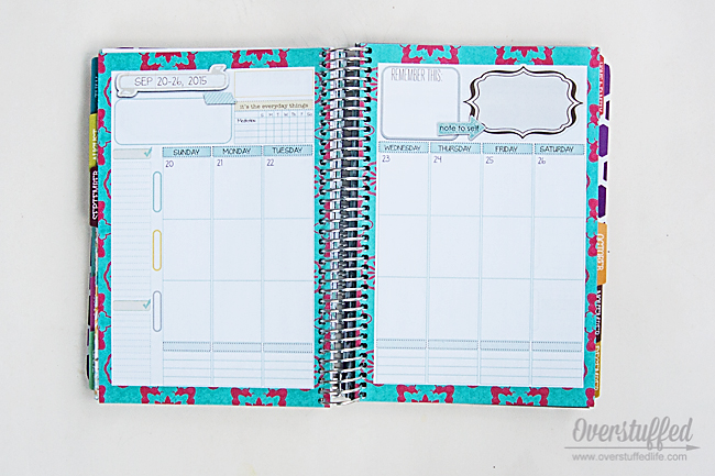 Mom on the Go Planner weekly planning pages.