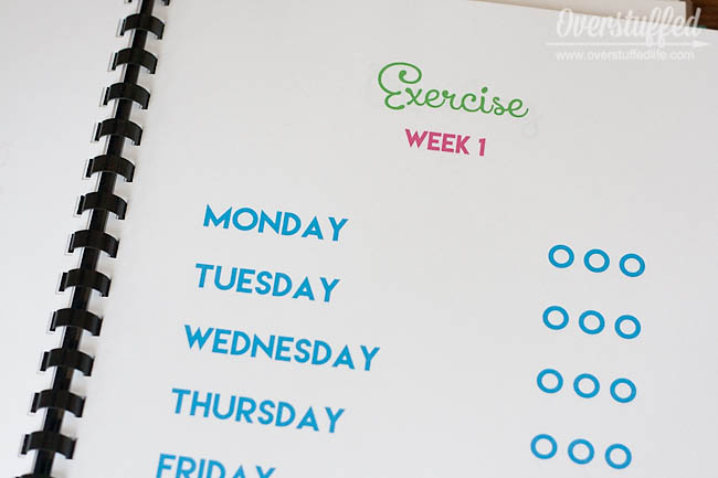 Checklists for summer exercise to be included in summer workbooks for kids.