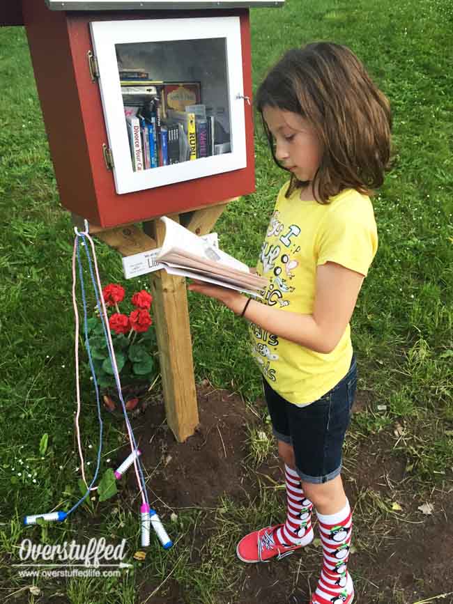 Set up your own little free library in your yard or at a park!