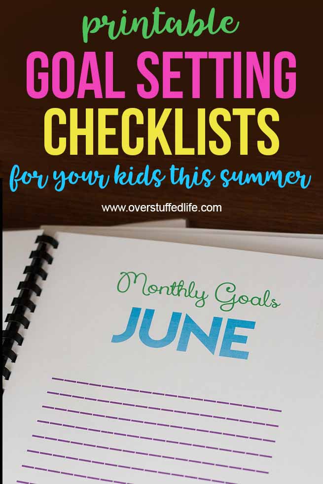 Limit electronic usage this summer by using a fun printable workbook that helps your kids read, exercise, practice, and do jobs before they look at screens. Also helps them with goal setting for the summer. #overstuffedlife