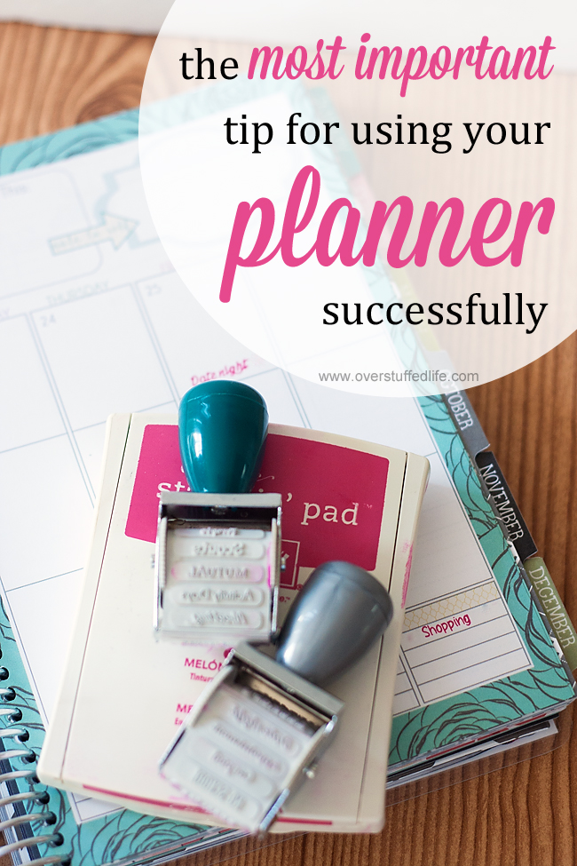 There is one thing you have to do if you want to successfully use a planner. #overstuffedlife