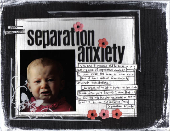 Scrapbooking Layout: Separation Anxiety