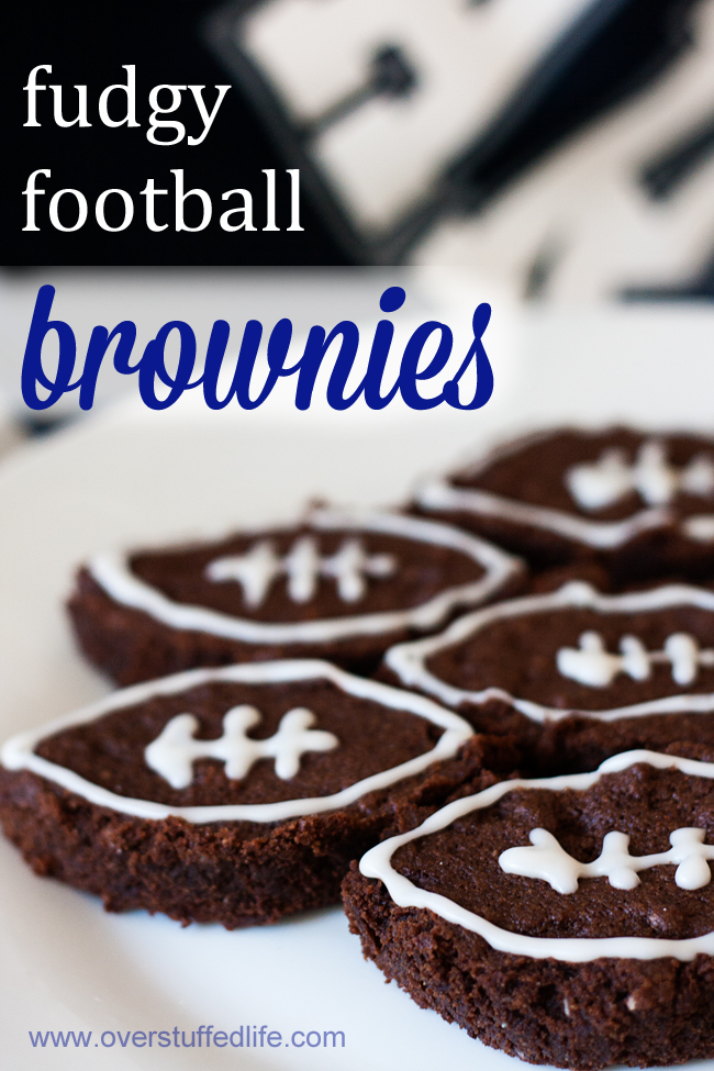 Make these delicious gluten and dairy free fudgy brownies for your next football game party! #overstuffedlife