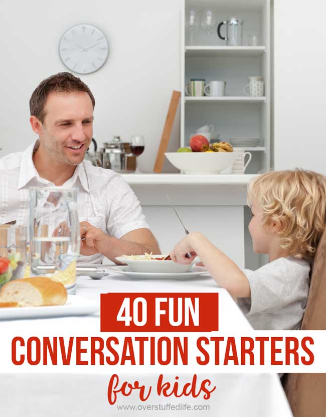 Looking for a fun way to start conversations with your kids while in the car, at dinner, or any other time? Try these fun conversations starters and get to know your kids better!