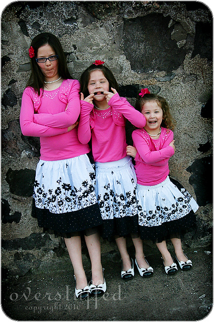 Matching Easter dresses for sisters.