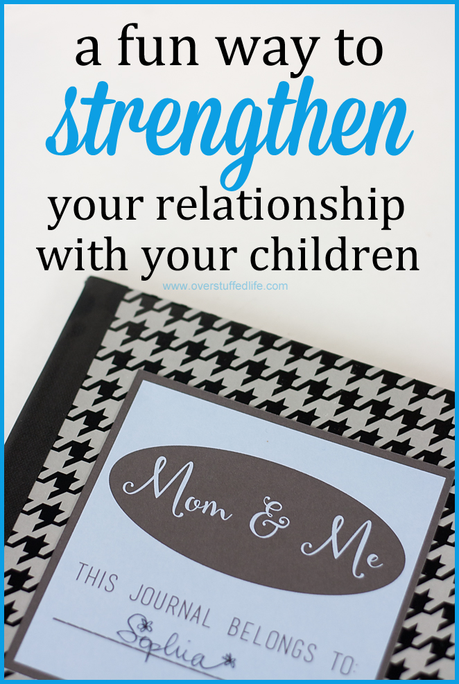 Looking for a fun way to provide encouragement to your kids and strengthen your relationship with them? Try a pen-pal journal. (free printable) #overstuffedlife