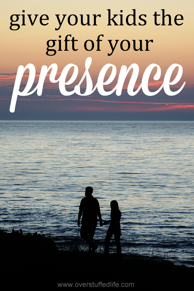 We get busy as parents, and sometimes we forget to show up. Give your child the gift of your presence and be there! #overstuffedlife