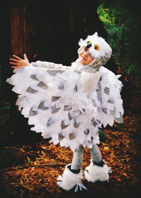 No sew snowy owl costume