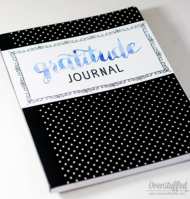 Make an easy and inexpensive gratitude journal with this free printable.