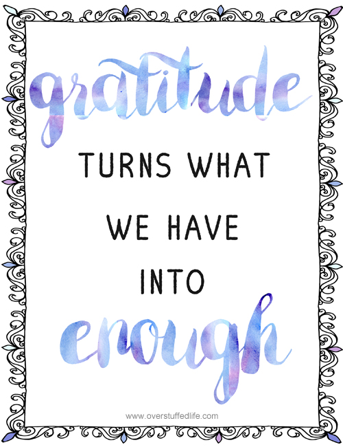 Make an easy and inexpensive gratitude journal with this free printable.