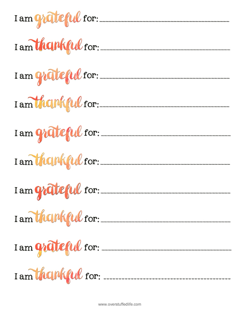 Thankful Jar free printable gratitude strips.