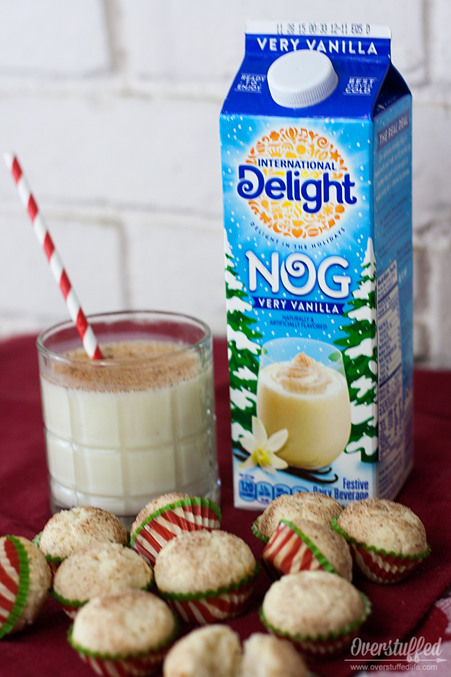 Make this eggnog mini muffin recipe using International Delight very vanilla nog.