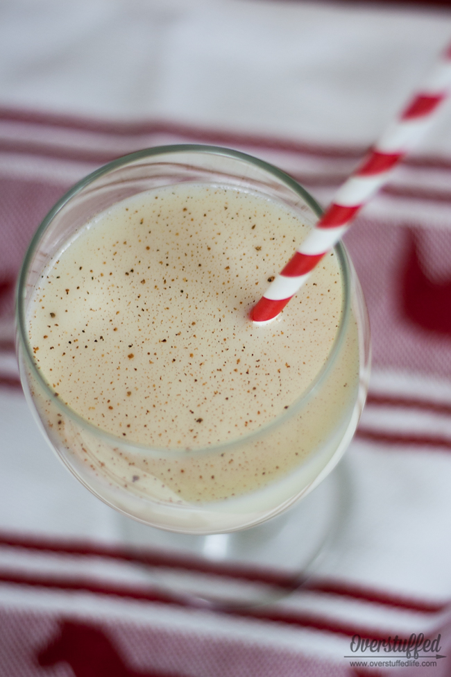 Adding a dash of nutmeg to your eggnog is an easy way to dress it up. 