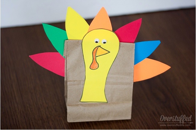 Thanksgiving Turkey Craft, Paper Bag Book Craft for November