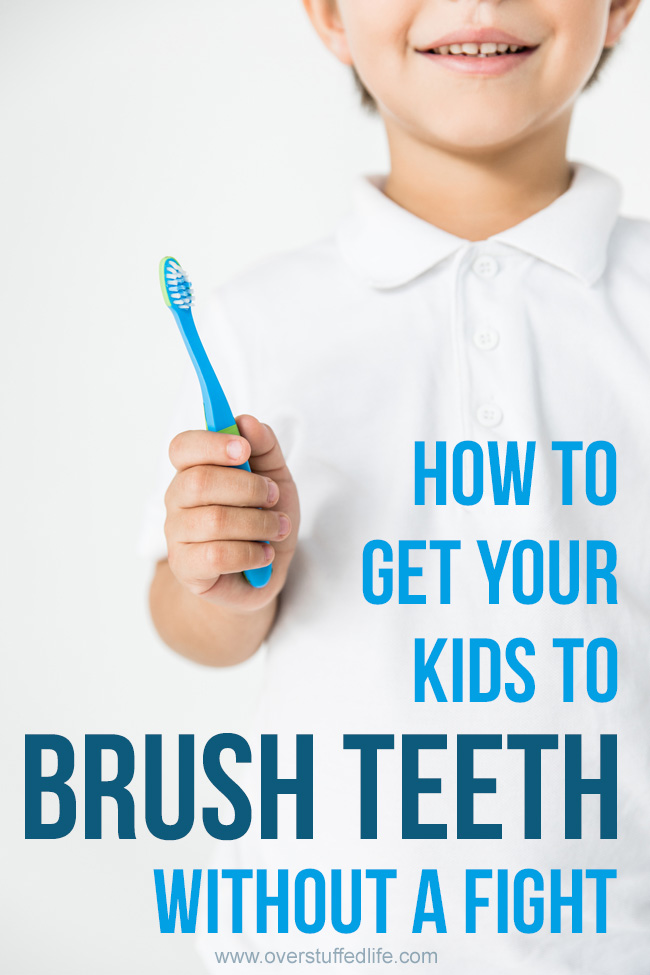 Getting kids brushing their teeth without a fight is a parenting battle we all struggle with.  This simple trick will help you stop nagging your children about tooth brushing and actually make brushing teeth fun.