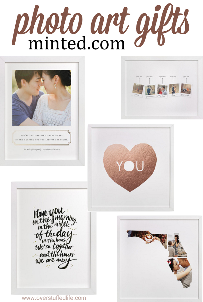 Looking for a gorgeous gift to give your Valentine? Try one of these art gifts from minted.com. #overstuffedlife  