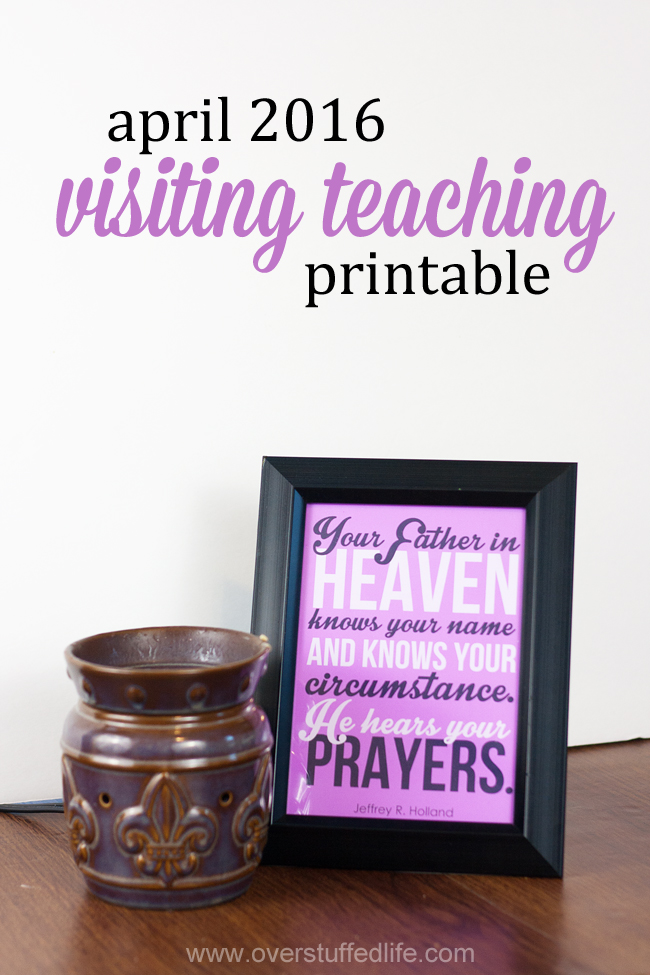 April 2016 Visiting Teaching Printable