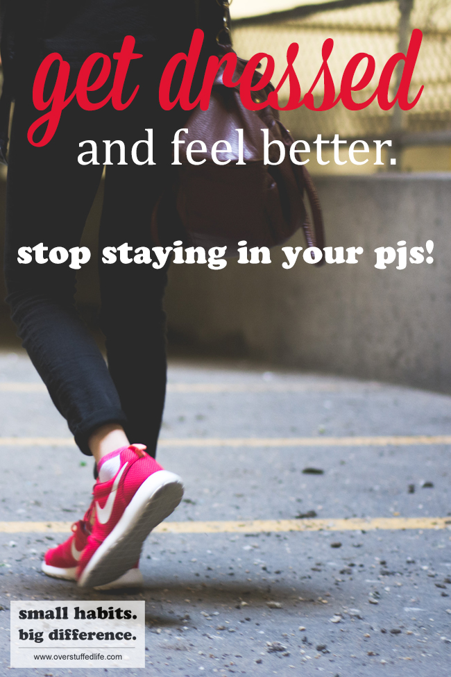 It's so easy to stay in your pajamas or yoga pants all day when you are a SAHM. But could you be missing out on higher productivity and feeling better about yourself by taking the time to get dressed and ready every day? Yes, you could! Try it!