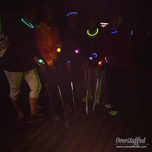 Let loose and have fun on your girls' trip by doing something crazy like glow in the dark mini golf!