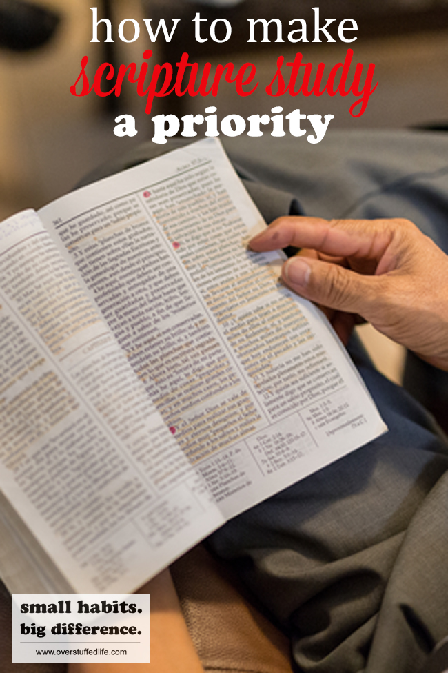 If you've ever felt you're too busy to read your scriptures, these ideas will help. Putting scripture study first is a powerful habit, but you have to figure out how to make scripture study a priority!