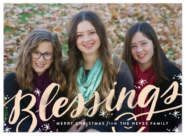 Sweeping Blessings | minted | card design | Christmas card design | designer holiday cards