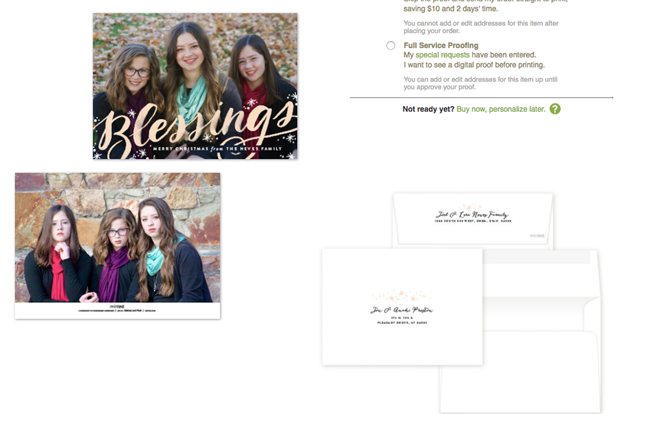 Minted has awesome card personalization