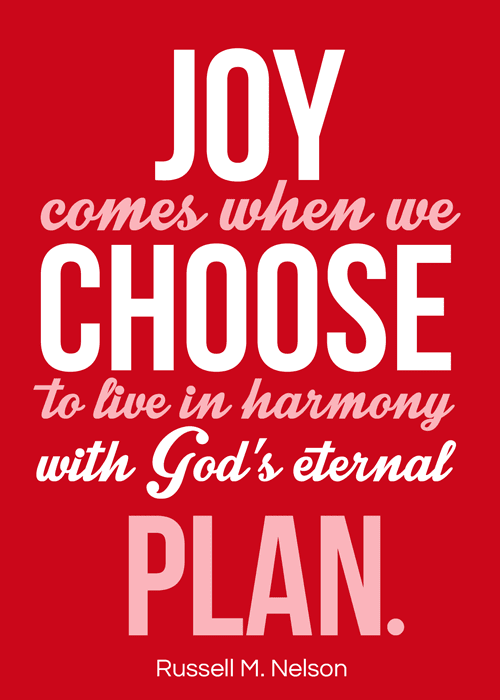 December 2016 visiting teaching printable handout. Quote by Russell M. Nelson.