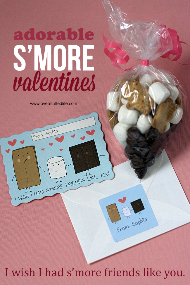 Valentine's Day card | S'more Valentine | S'mores class valentines |  student valentine ideas | I wish I had S'more friends like you | Valentine's Day treat | classroom valentines | Valentine ideas for kids |  