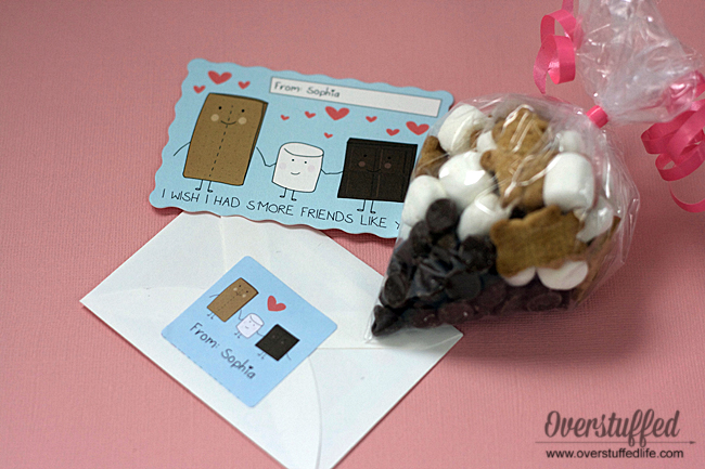 Valentine's Day card | S'more Valentine | S'mores class valentines |  student valentine ideas | I wish I had S'more friends like you | Valentine's Day treat | classroom valentines | Valentine ideas for kids |  