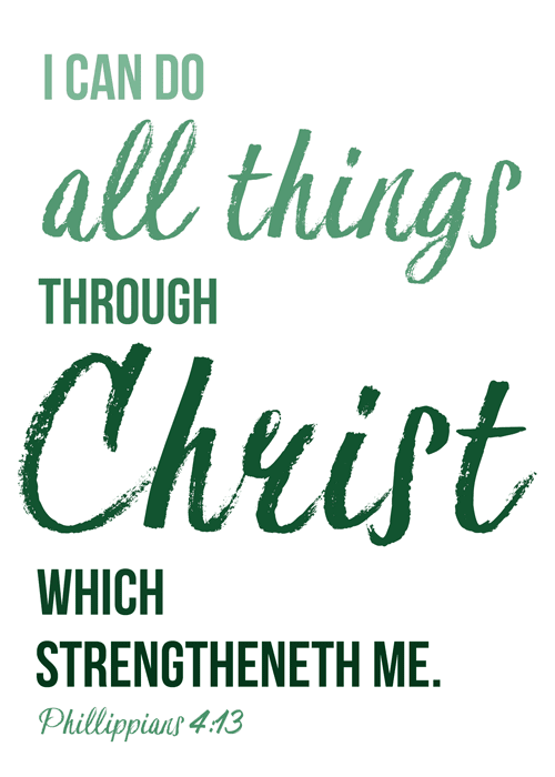 March 2017 visiting teaching free printable handout | Philippians 4:13 | I can do hard things | The Enabling power of Jesus Christ and His Atonement | visiting teaching message March 2017