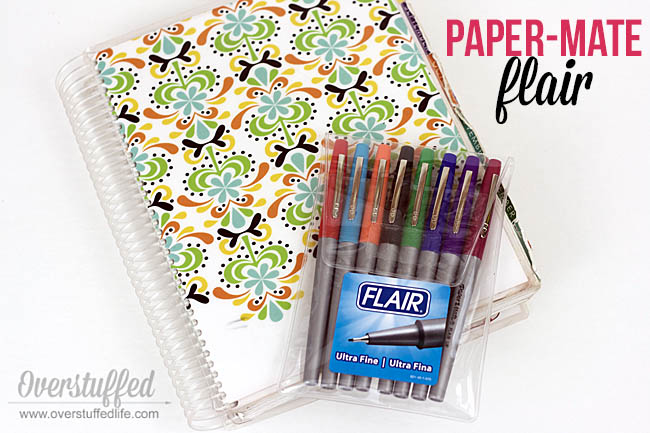 The Paper Mate Flair is an excellent pen to use with your paper planner.
