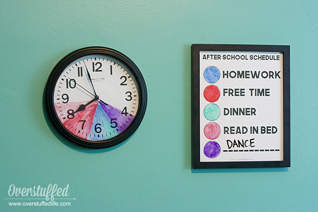 After School Routine Clock for Kids With Variable Schedules {free