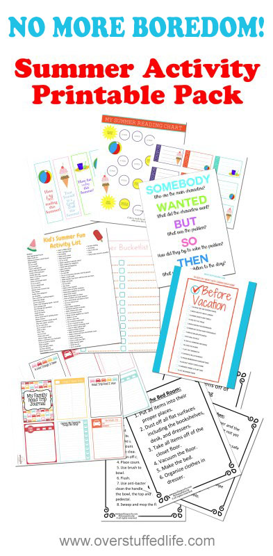 6 free printables to help make your summer easier and boredom free!