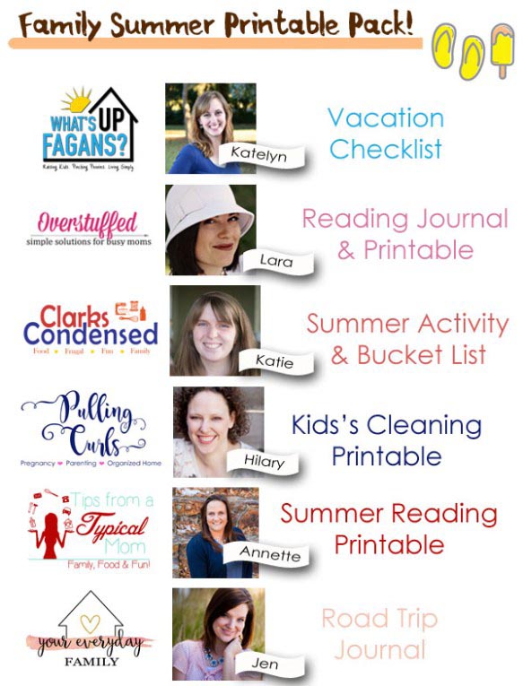 6 bloggers have teamed up to make your summer easier. Get your free summer printables today!