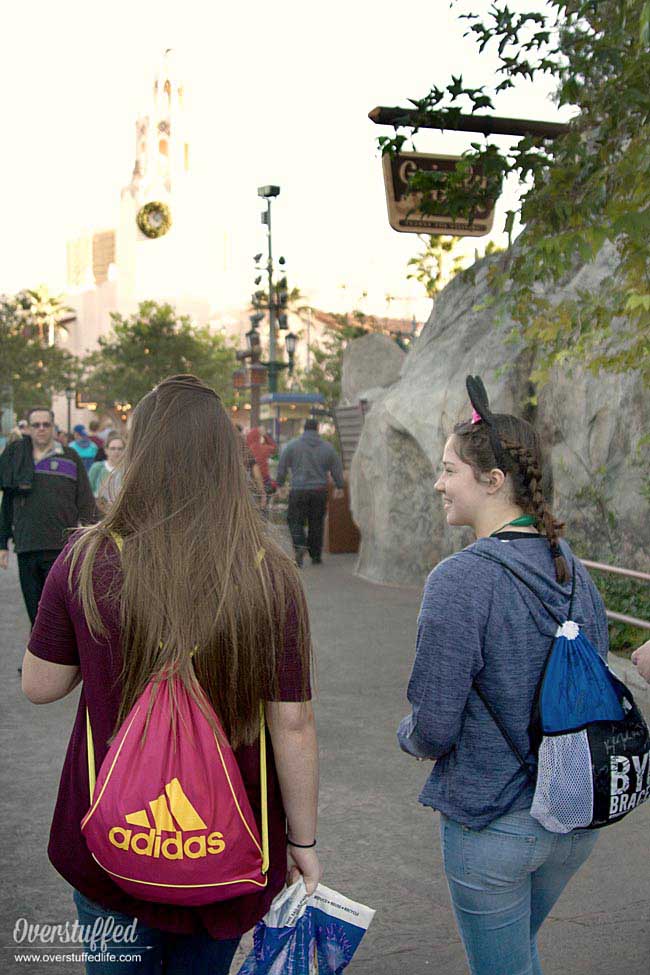 String backpacks are the perfect type of bag for your kids to wear while on a Disney Trip.