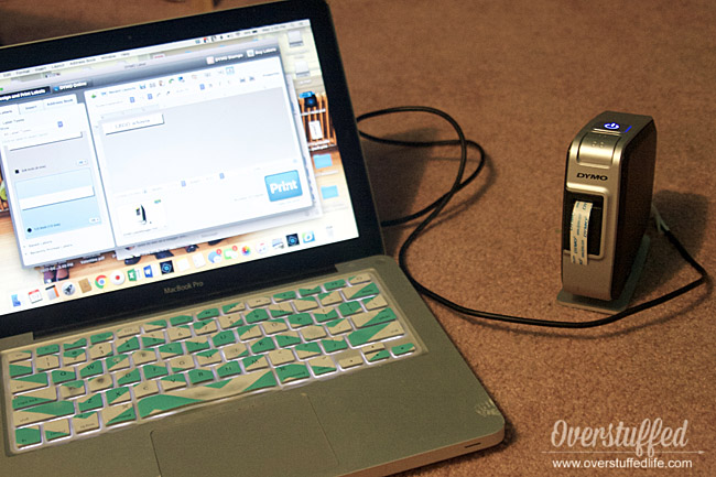 Use a labelmaker to label the toys in your playroom—including LEGO bins.