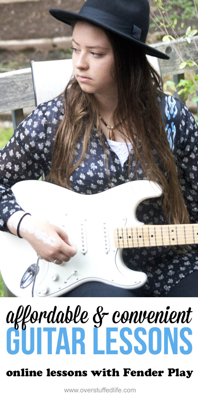 If you are looking for an affordable option for taking online guitar lessons, check out Fender Play. It is an extensive, customized, convenient, and affordable way to learn to play the guitar!